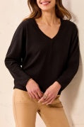 Tribal Dolman V-Neck Top