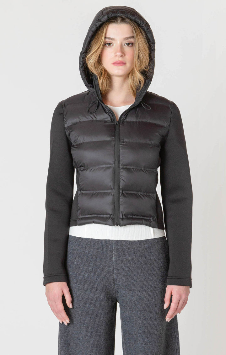 Room 34 Mixed Fabric Puffer Jacket