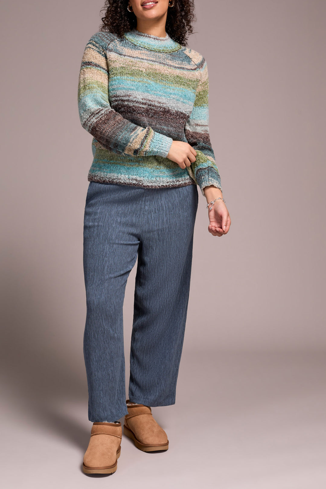 Tribal Long Sleeve Mock Neck Sweater