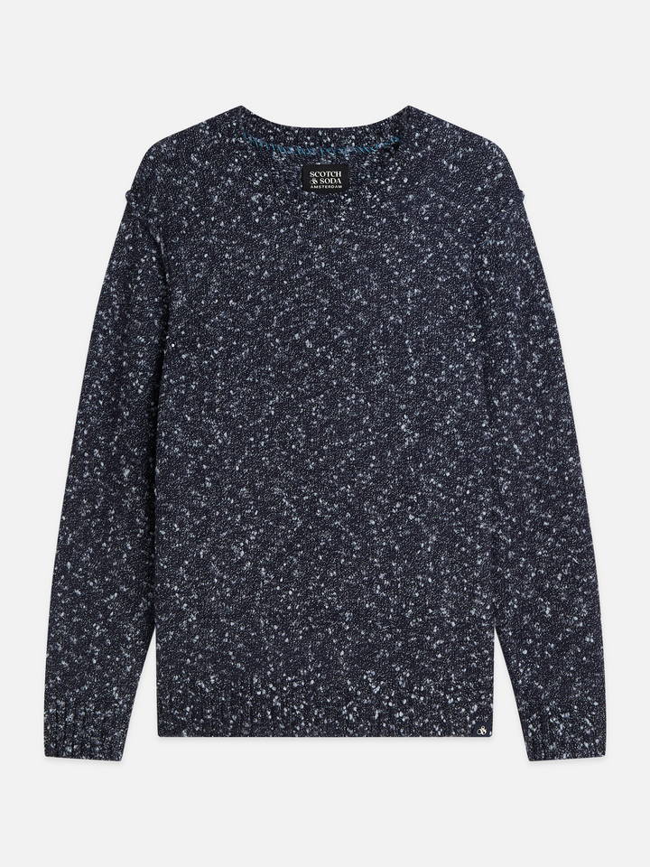Scotch & Soda Bouclé Melange Wool-Alpaca-Blend Regular-Fit Pullover