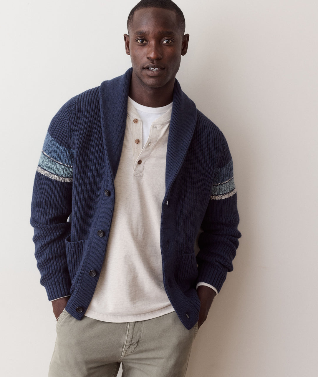 Marine Layer Varsity Shawl Cardigan