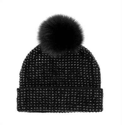 Mitchie's Matchings Black Crystal Beanie