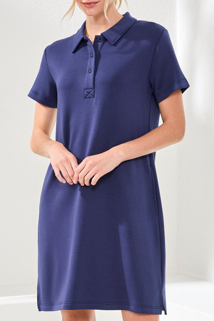 Tribal Techno Lux Short Sleeve Polo Dress