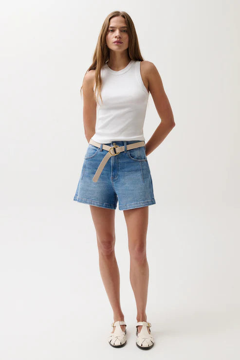 Pistola Aoki High Rise A-Line Short with Dart Detail