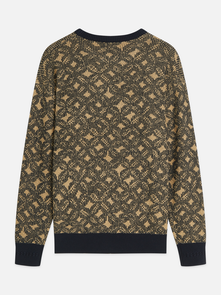 Scotch & Soda Jacquard Wool-Blend Extra Dropped Shoulder Pullover