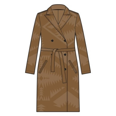 Pendleton Jacquard Wool Trench Coat