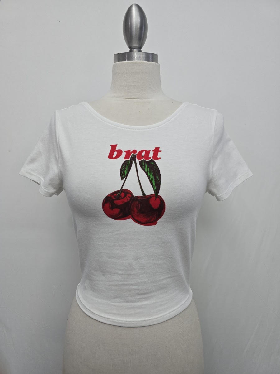 G Mini Brat Cherry Cotton Tee