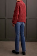 Tribal Funnel Neck Oversize Sweater