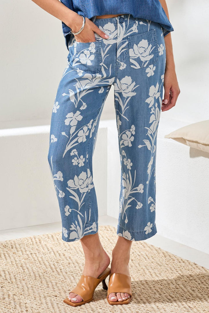 Tribal Flowy Wide Crop Pants