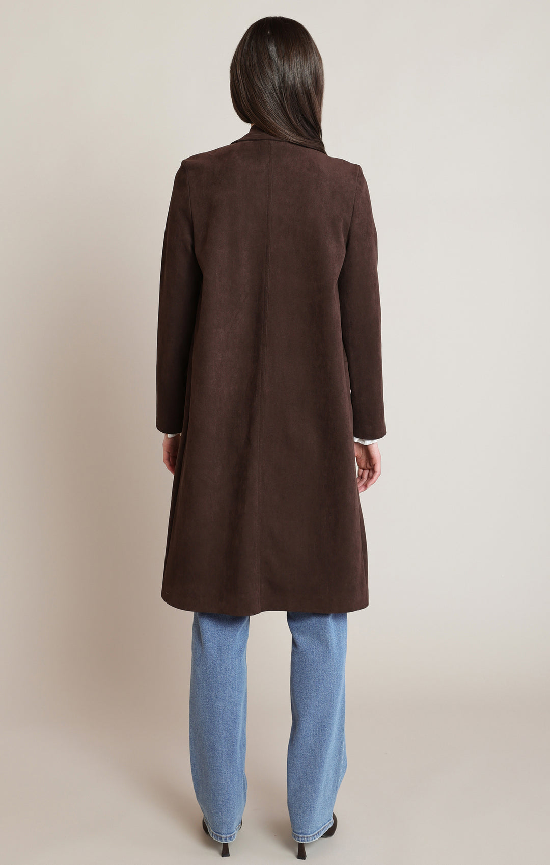 Black Tape Suede Coat