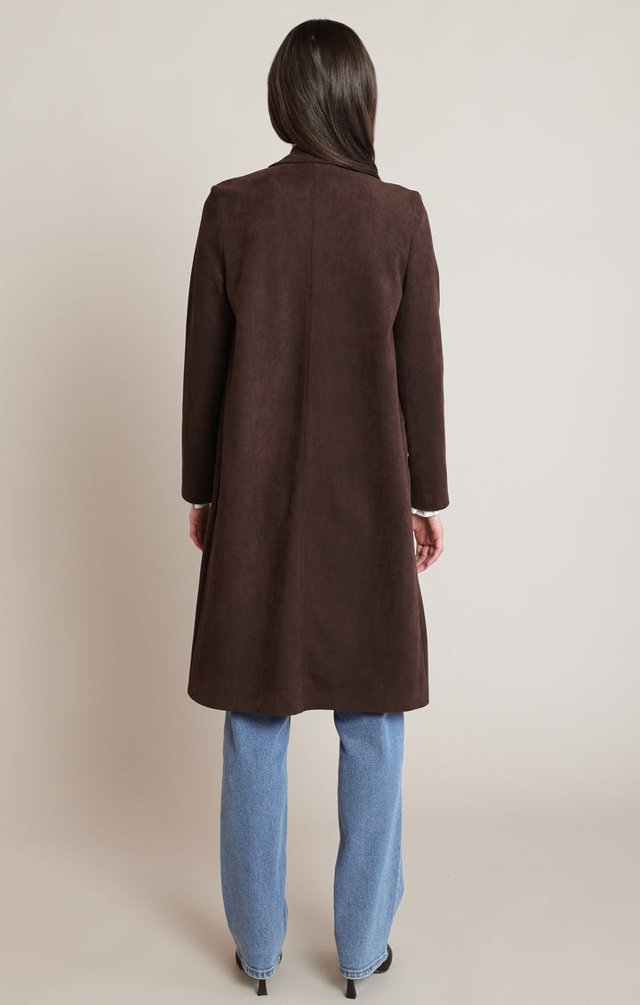 Black Tape Suede Coat