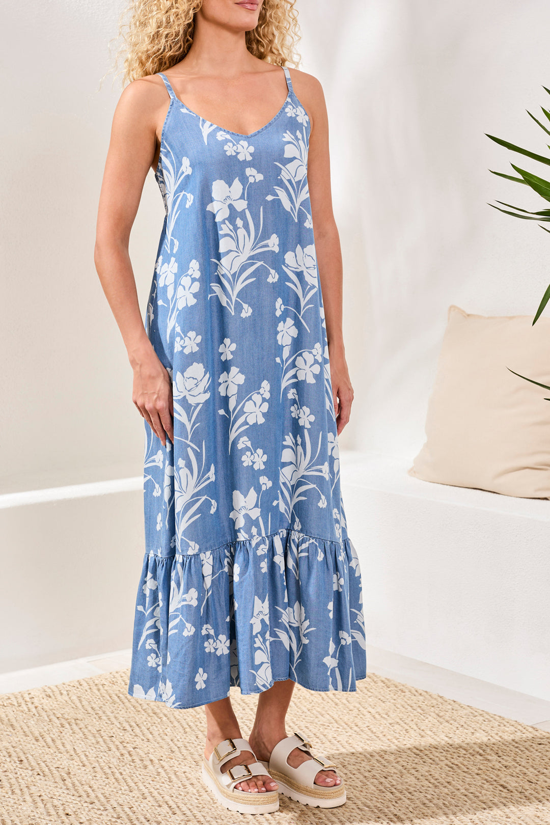 Tribal Floral Printed Maxi Dress