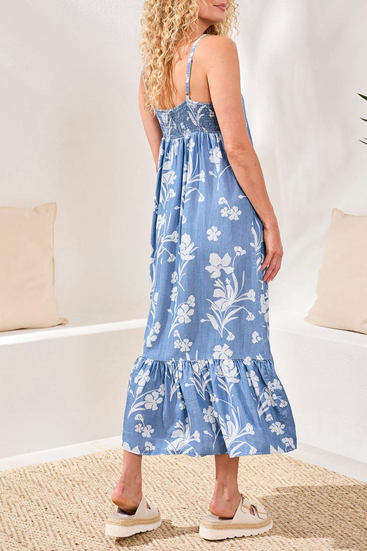 Tribal Floral Printed Maxi Dress