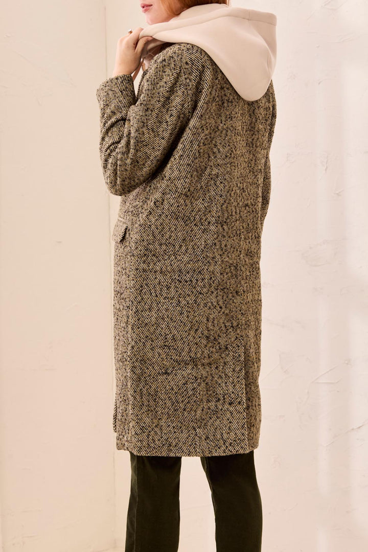 Tribal Car Coat with Removable Hood Fooler