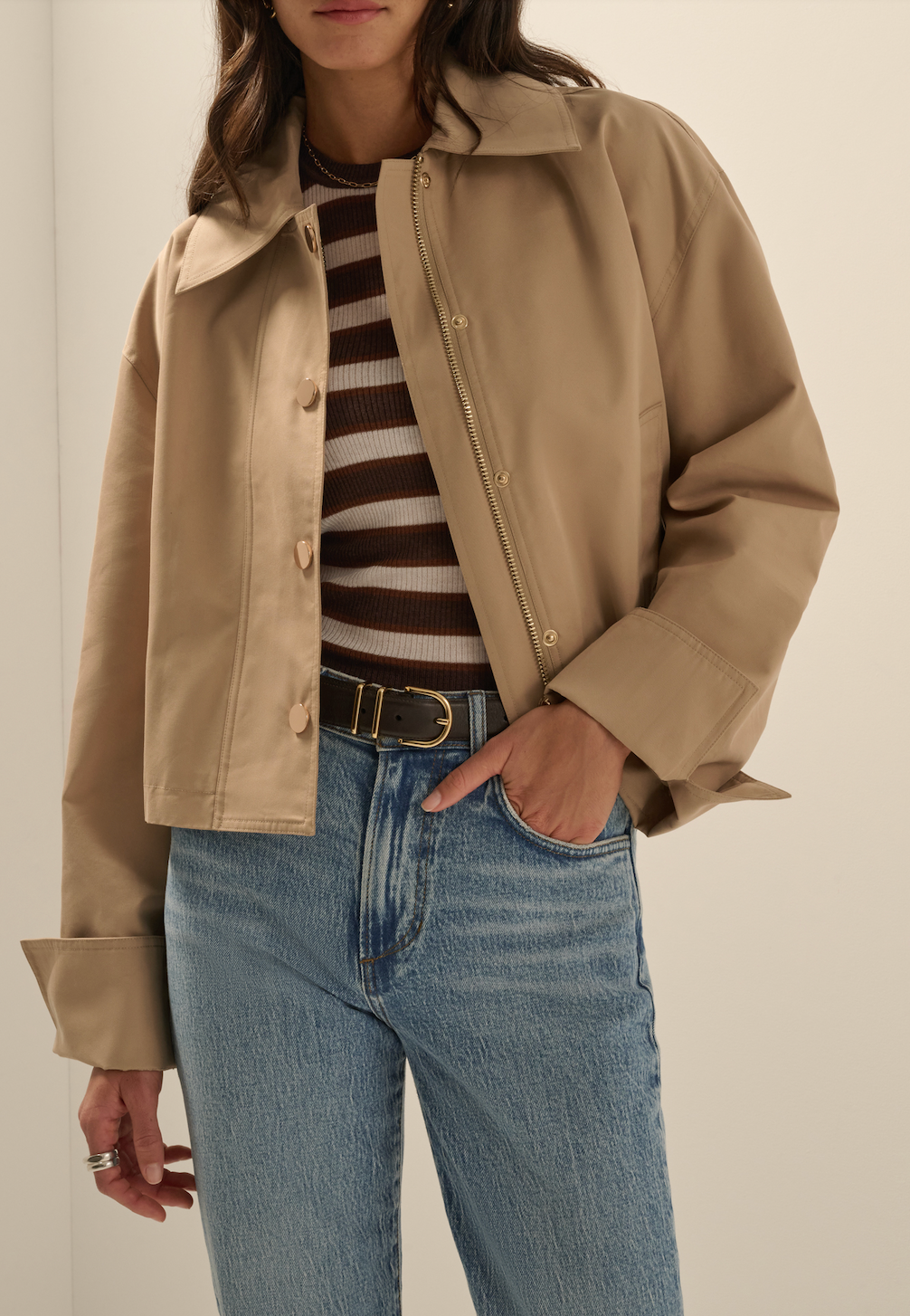 Favorite Daughter The Rue Cropped Trench