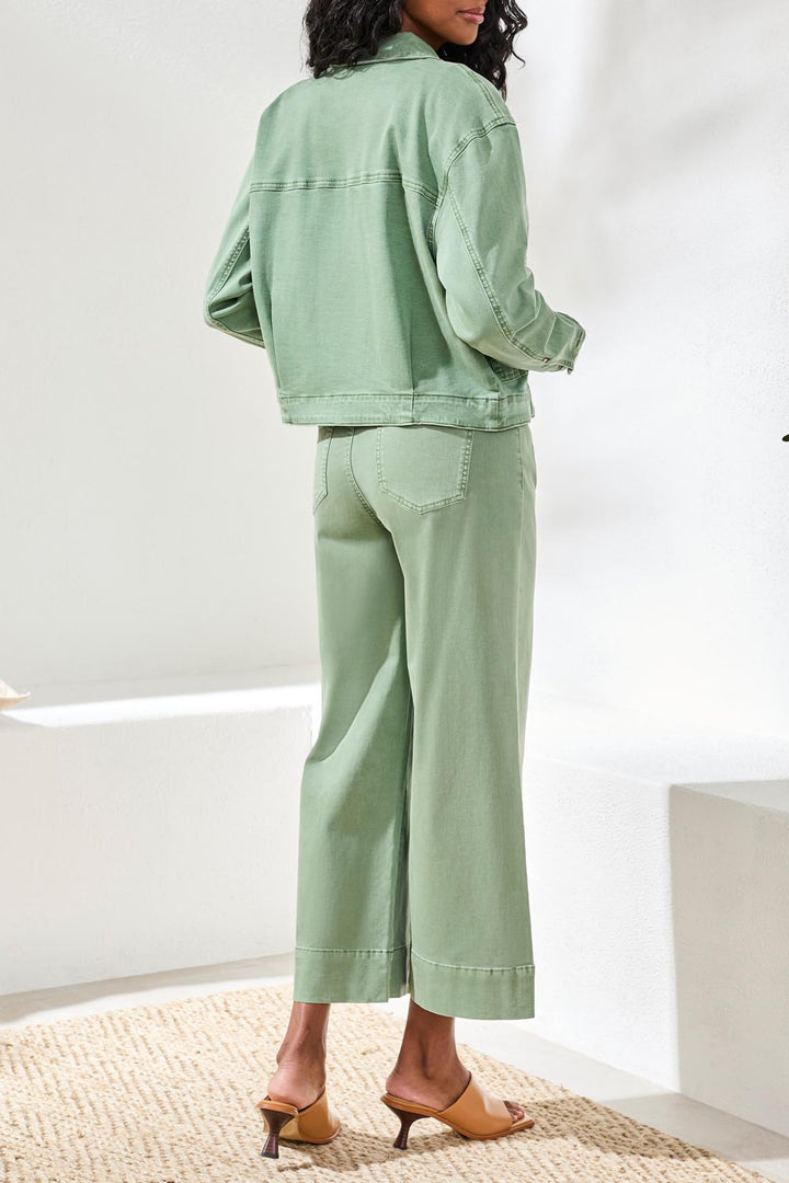 Tribal Button Front Jacket with Back Pleats