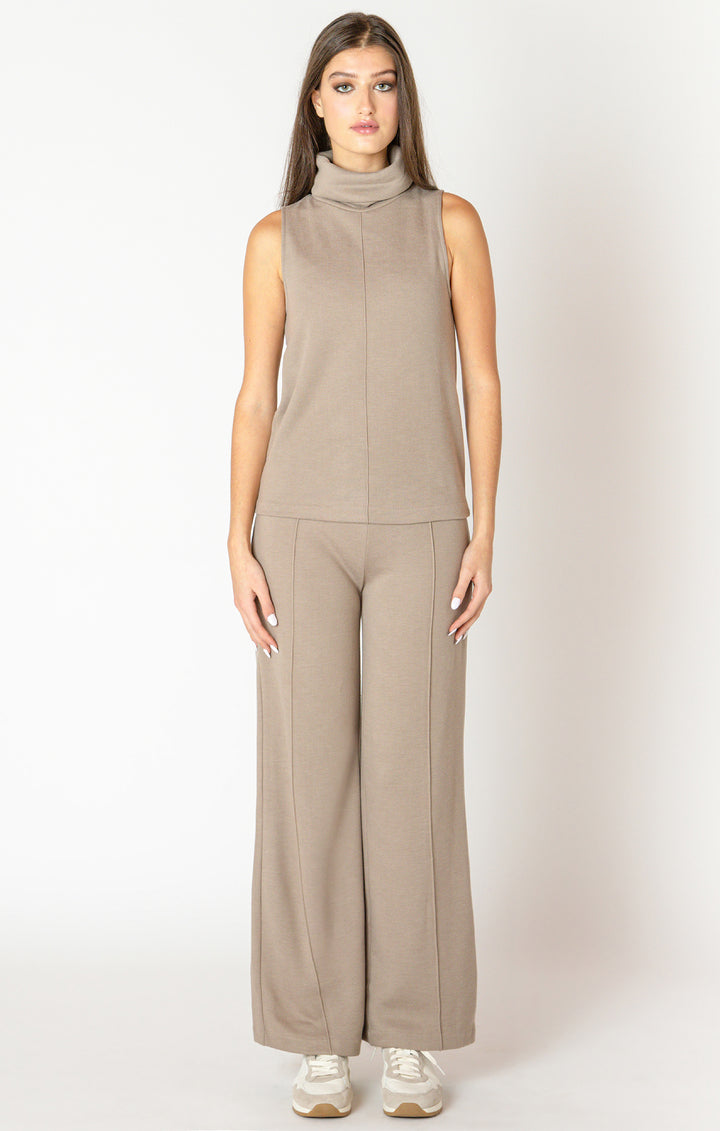 Black Tape Wide Leg Seam Detail Pant