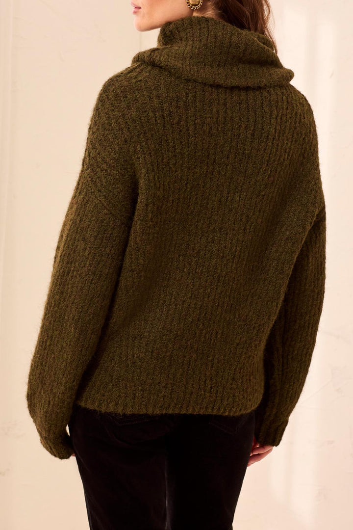 Tribal Drama Funnel Neck Sweater
