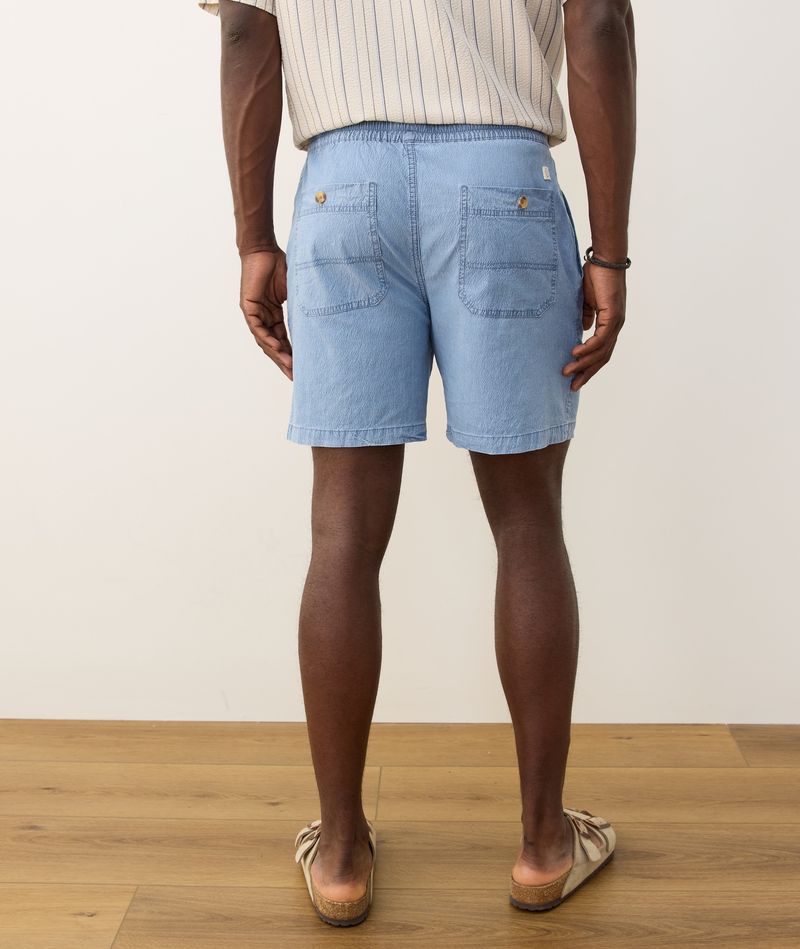 Marine Layer Saturday Seersucker Beach Short 6"