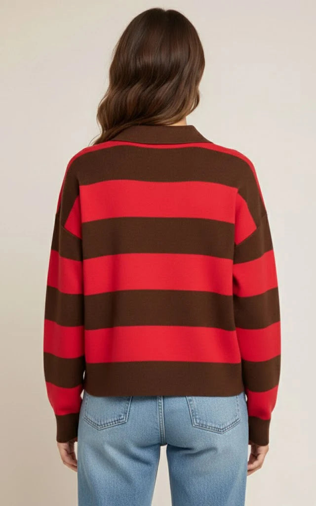 Black Tape Striped Polo Shirt