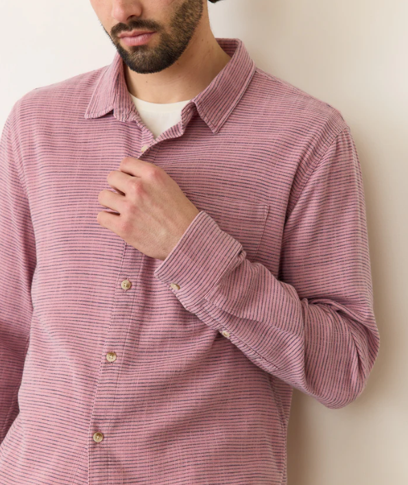 Marine Layer Classic Stretch Long Sleeve Selvage Shirt