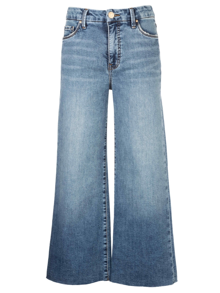 Kut Meg High Rise Fab AB Wide Leg Raw Jean
