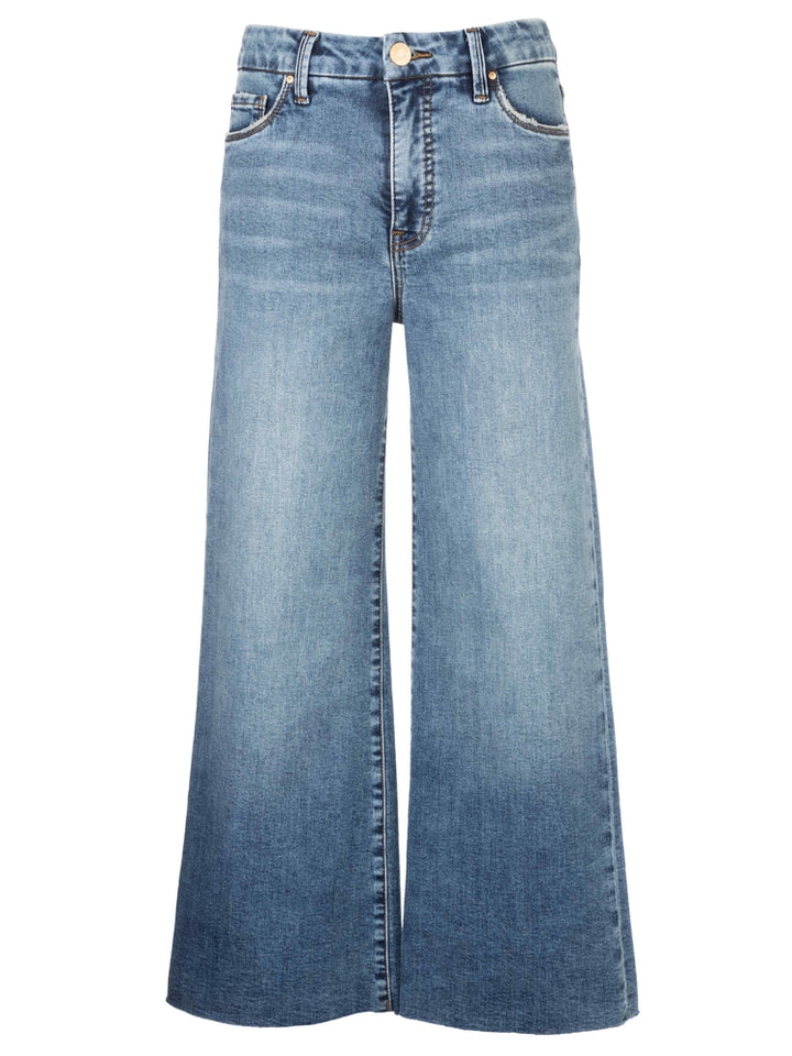 Kut Meg High Rise Fab AB Wide Leg Raw Jean