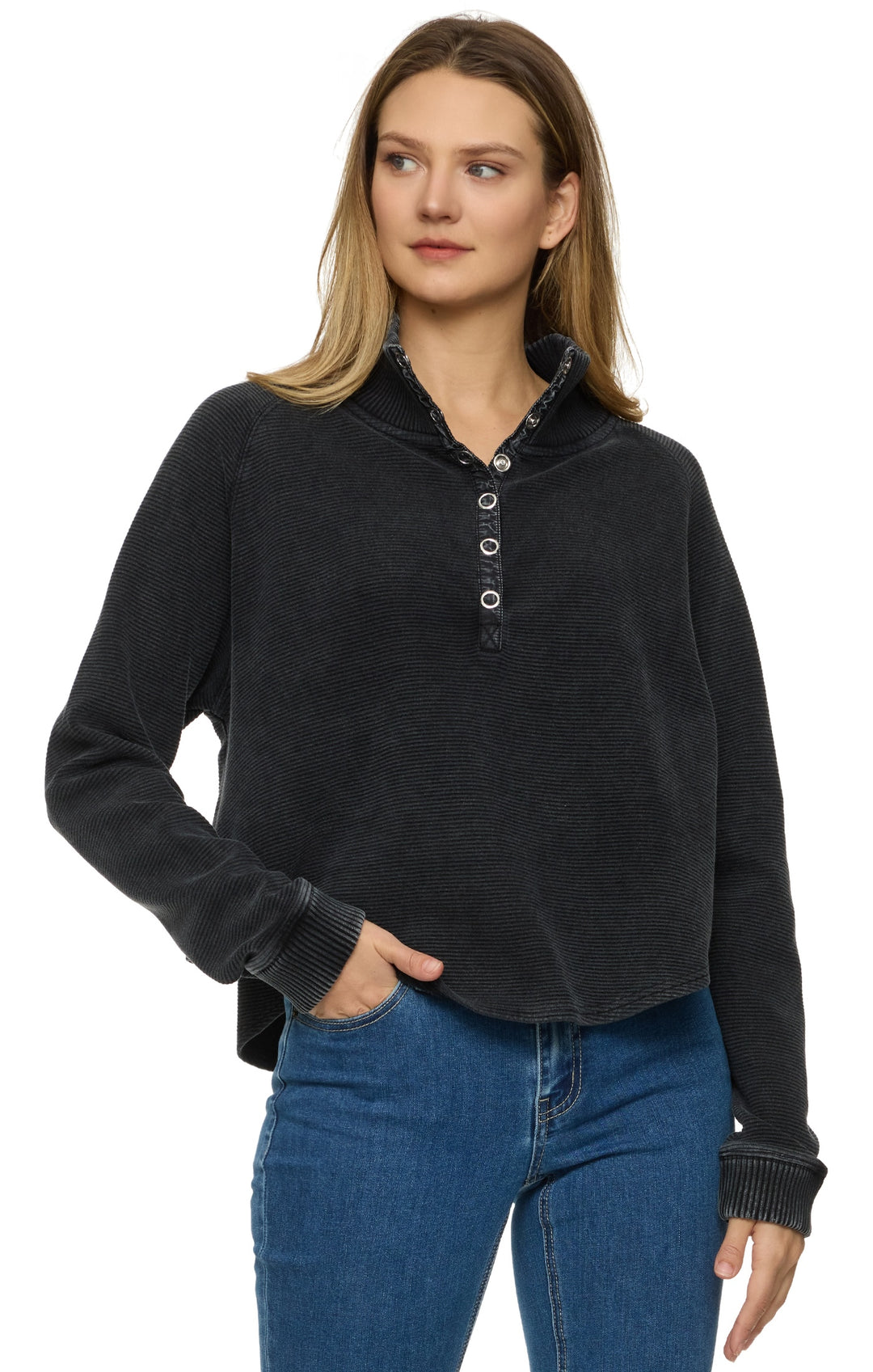 Flag & Anthem Adriana Snap Front Washed Pullover