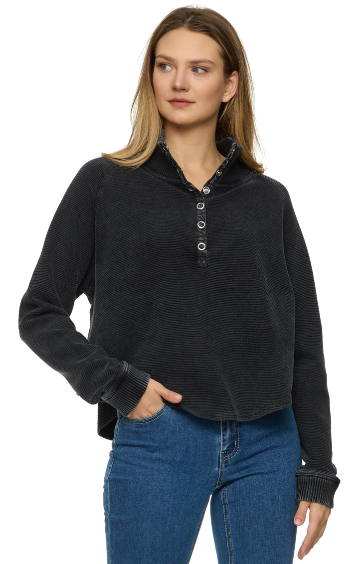 Flag & Anthem Adriana Snap Front Washed Pullover