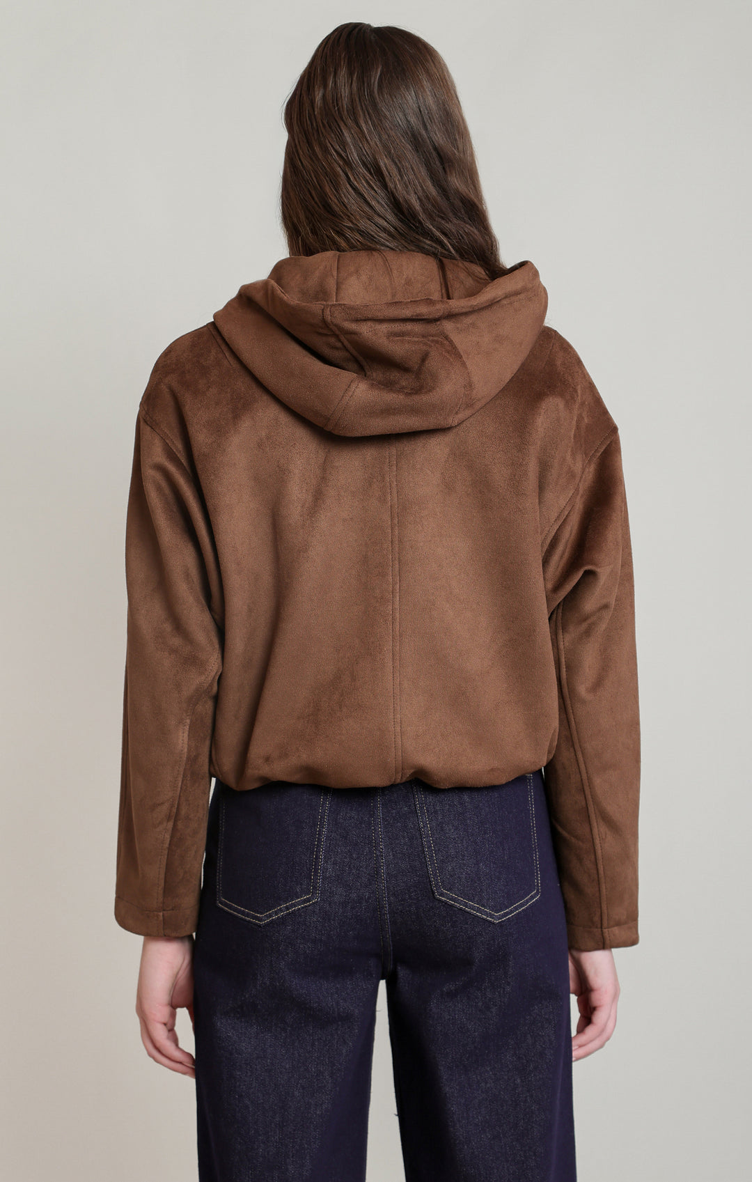 Dex Faux Suede Hooded Bomber