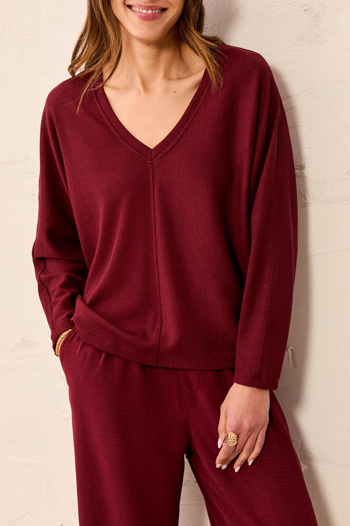 Tribal Dolman V-Neck Top