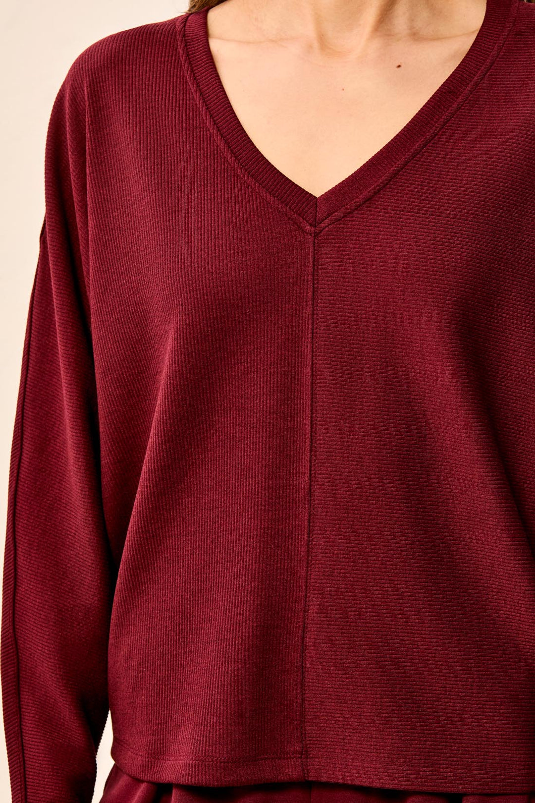 Tribal Dolman V-Neck Top