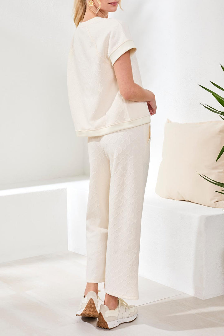 Tribal Crew Neck Top With Drawstring