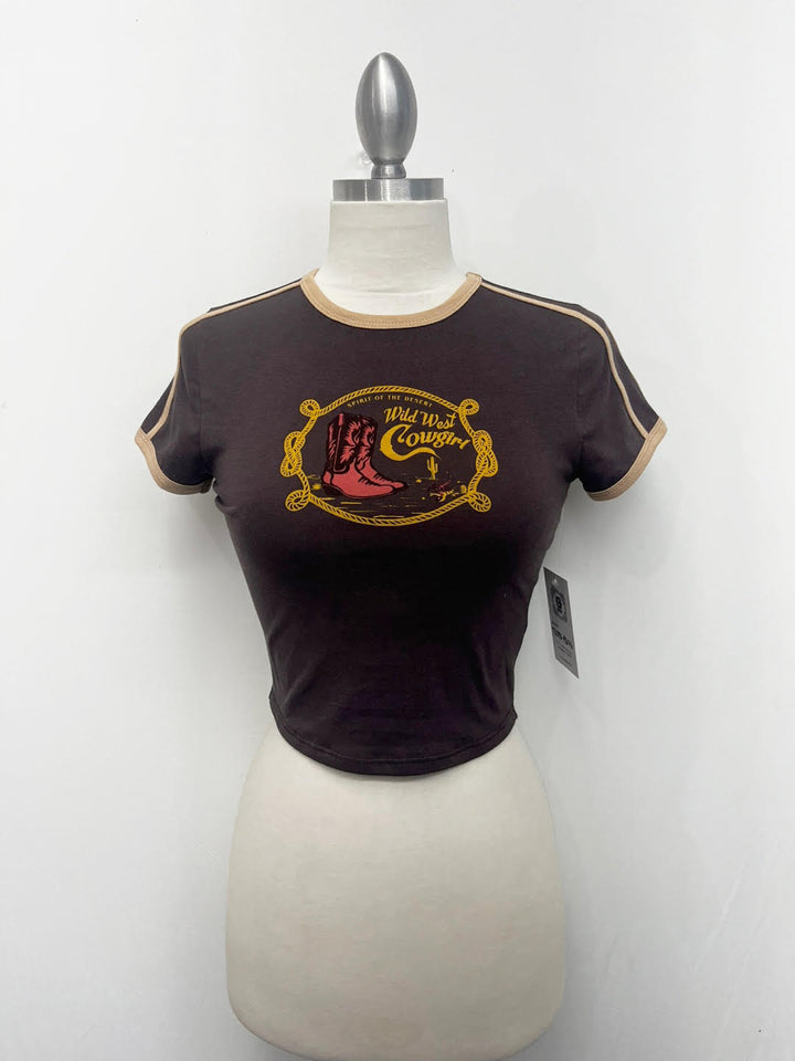 G Mini Wild West Cowgirl Print Tee