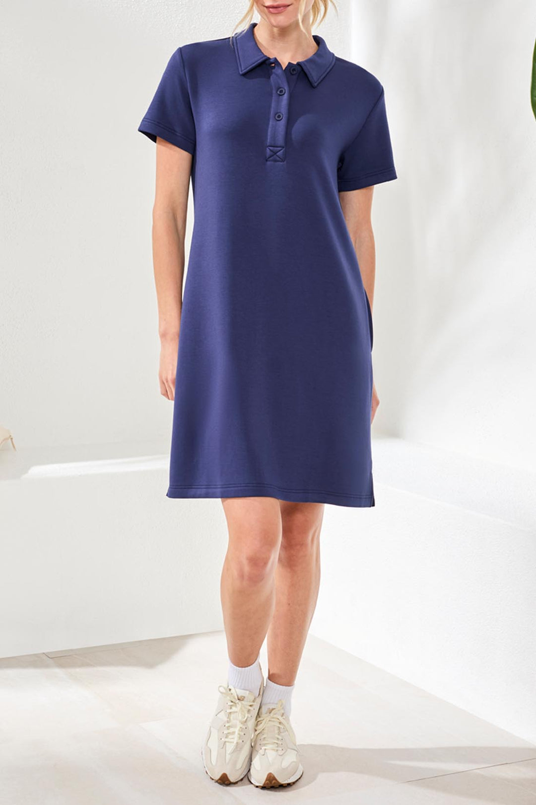 Tribal Techno Lux Short Sleeve Polo Dress