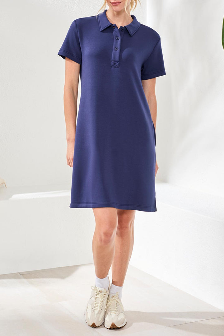 Tribal Techno Lux Short Sleeve Polo Dress