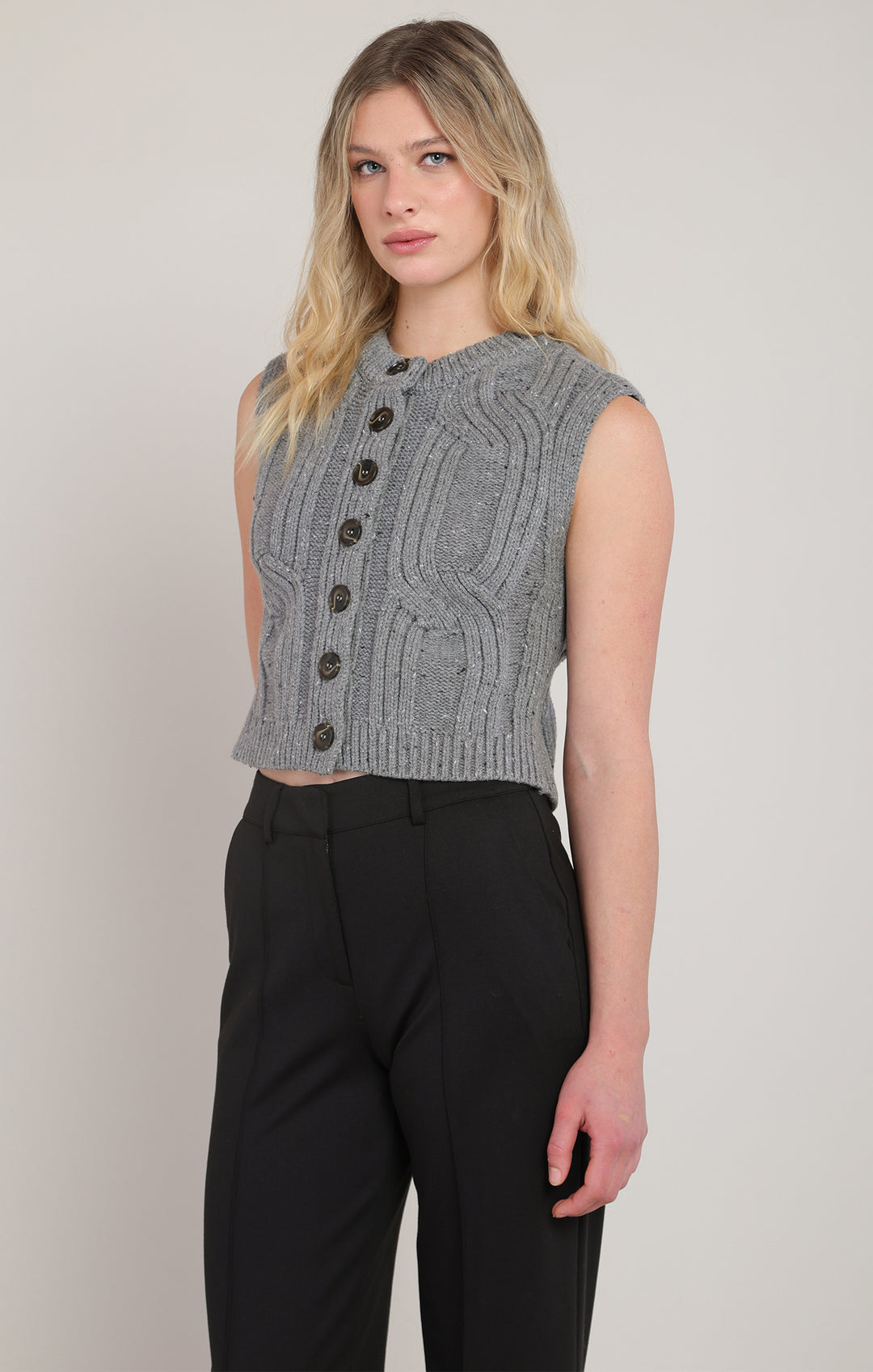 Room34 Cable Sweater Vest