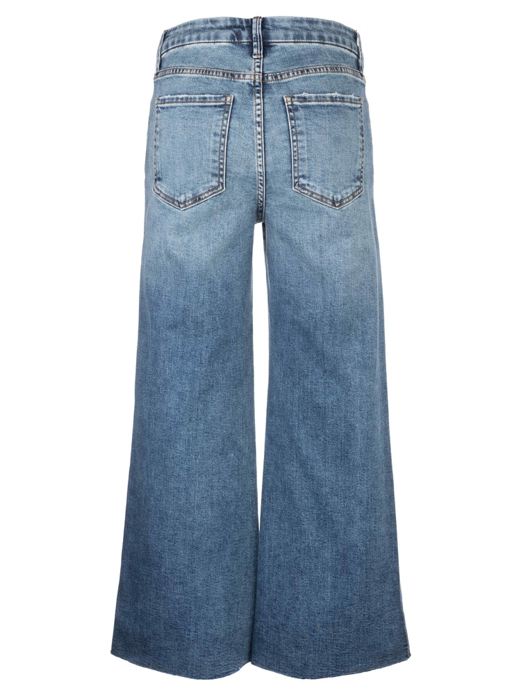 Kut Meg High Rise Fab AB Wide Leg Raw Jean