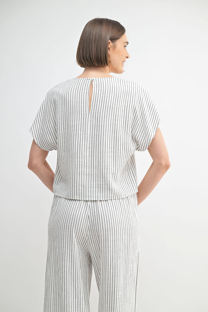 Fun2Fun Stripe Dolman Short Sleeve Top