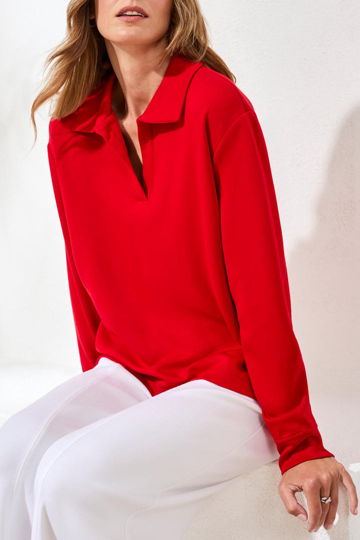 Tribal Techno Lux Johnny Collar Top