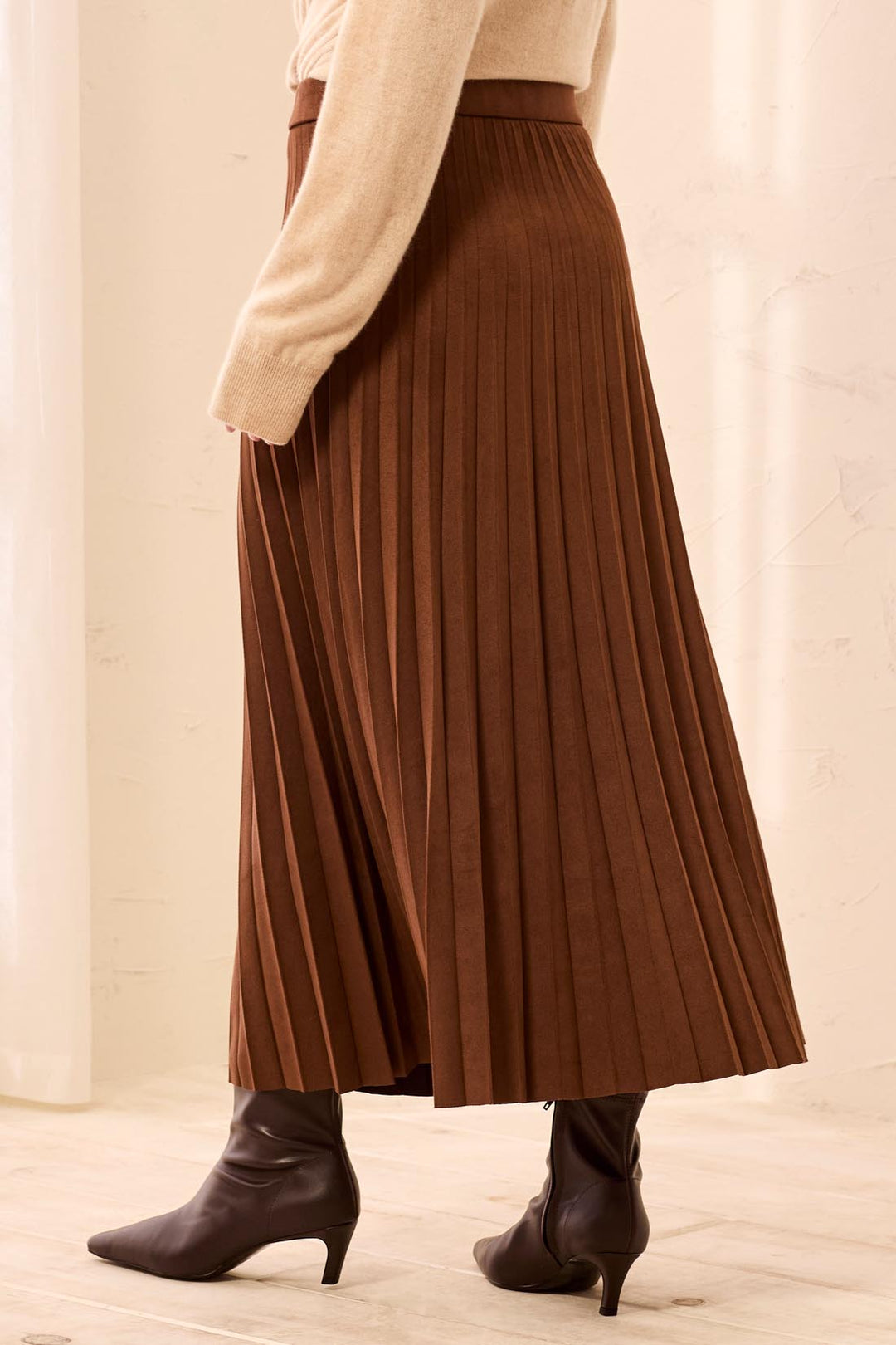 Tribal Pull-On Pleated Maxi Skirt