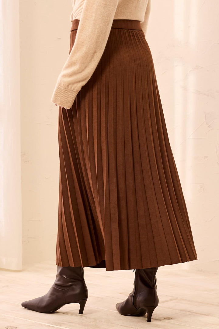 Tribal Pull-On Pleated Maxi Skirt