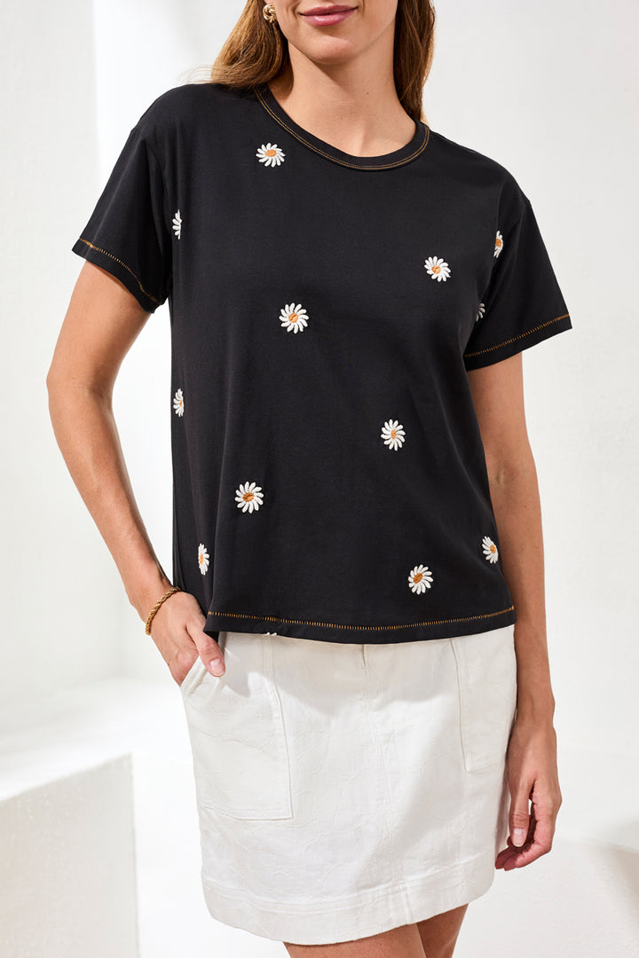 Tribal Embroidered Short Sleeve Tee