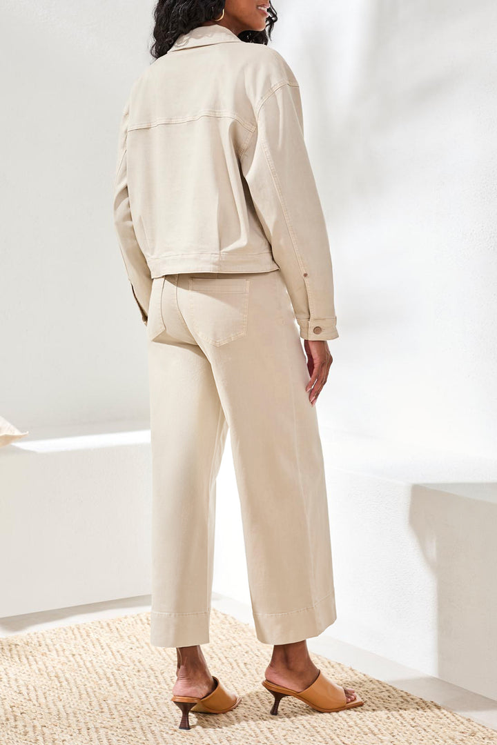 Tribal Button Front Jacket with Back Pleats