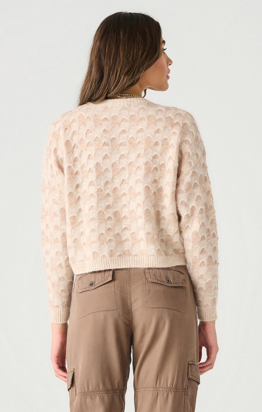 Dex LS Scalloped Stitch Sweater