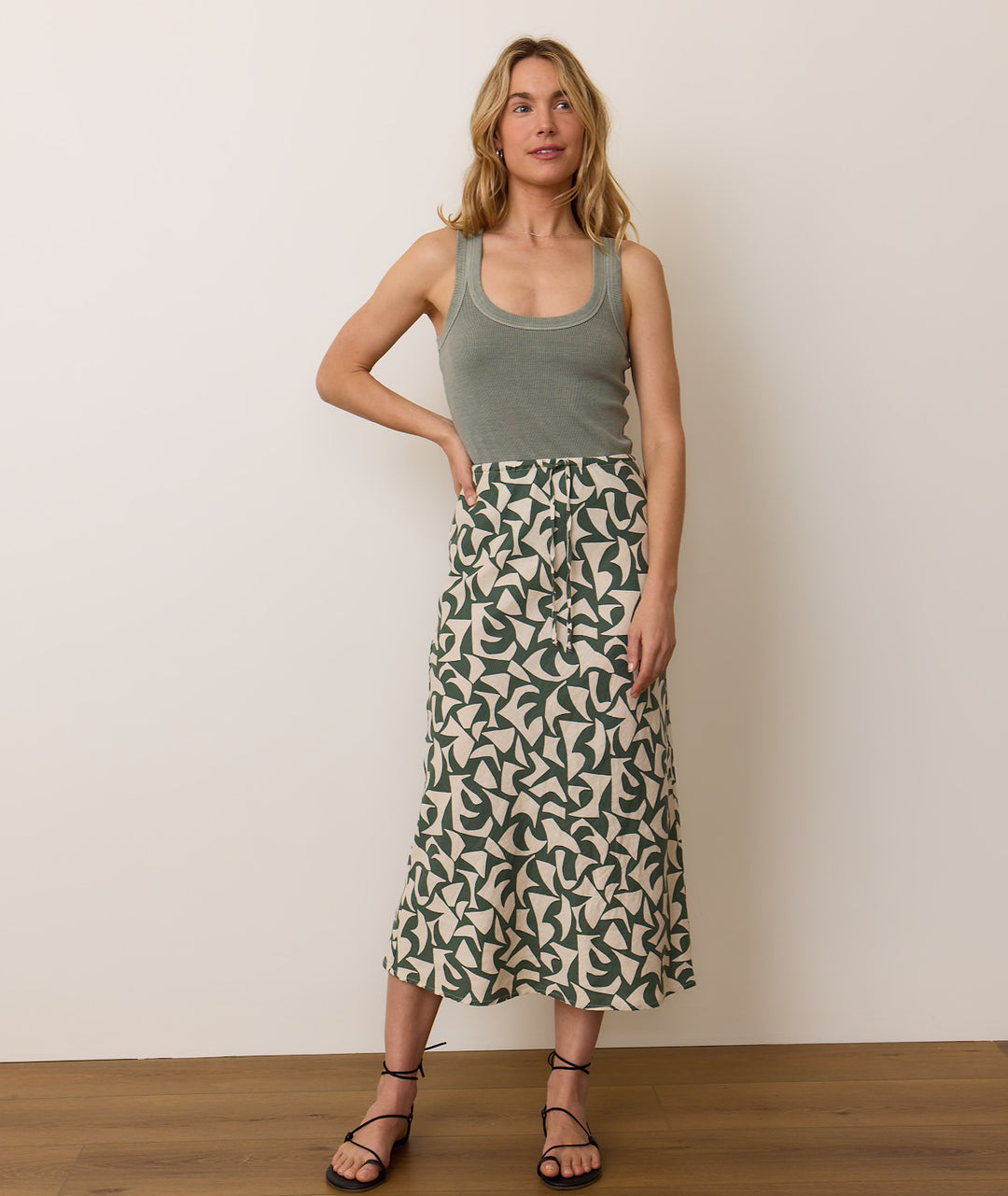 Marine Layer Avery Hemp Midi Skirt