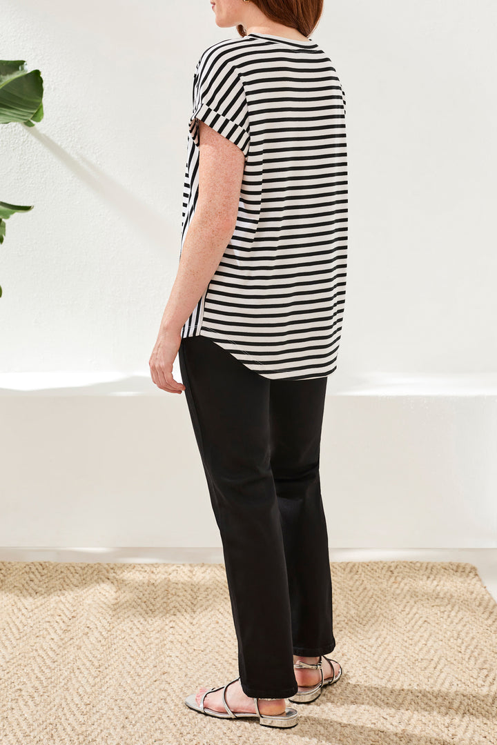 Tribal Cuffed Sleeved Top