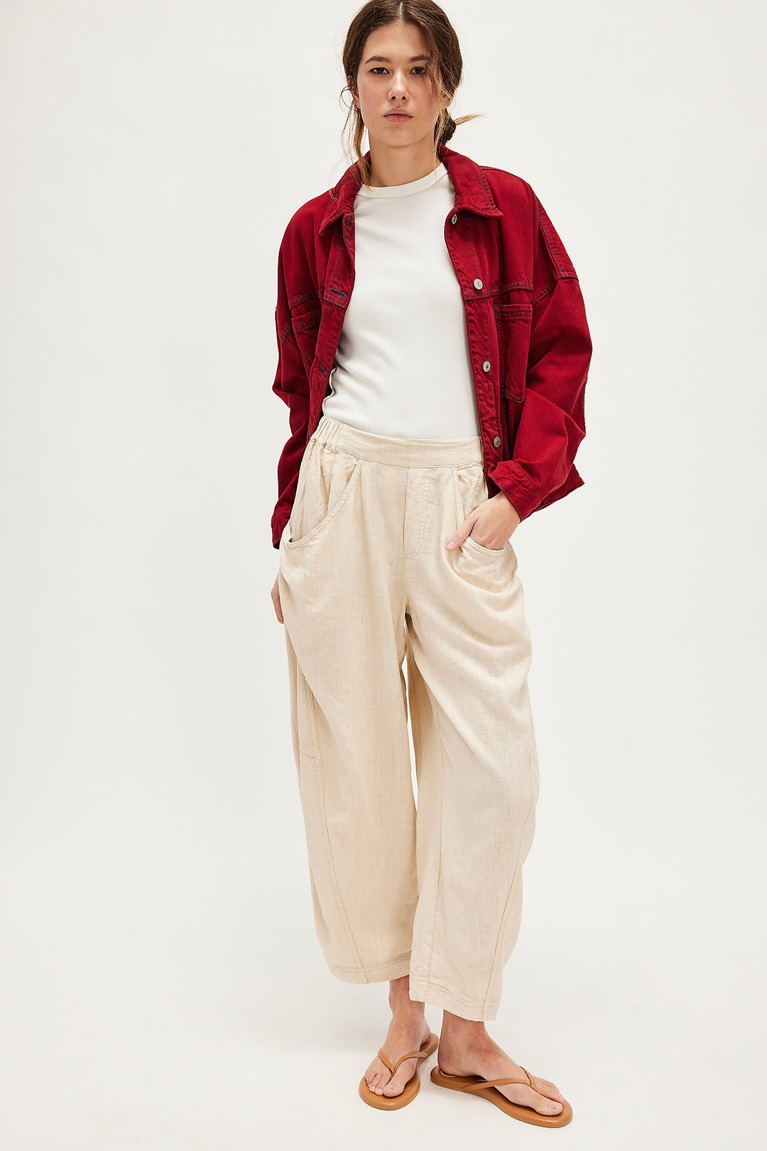 Free People High Road Pull on Barrel Pant