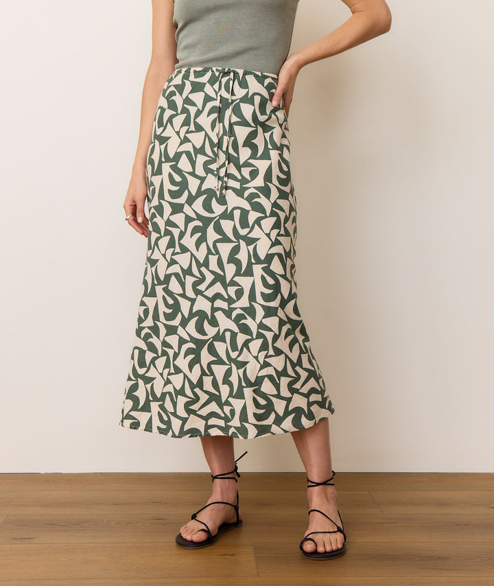 Marine Layer Avery Hemp Midi Skirt