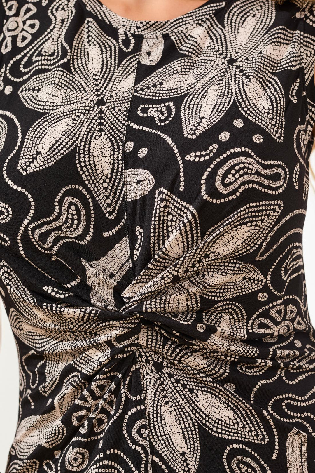Tribal Sleeveless Dress with Front Detail